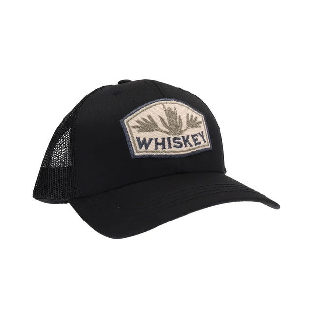 Black Unisex Embroidered Whiskey Patch C.C Trucker Ball Cap combines classic style with durable comfort. Featuring a breathable mesh back and adjustable snap closure, it ensures a perfect fit for all-day wear. The detailed whiskey patch embroidery adds a distinctive, vintage-inspired touch, making it an ideal accessory for casual outings or outdoor activities. Crafted for both function and fashion, this cap offers reliable sun protection while showcasing your unique style. 