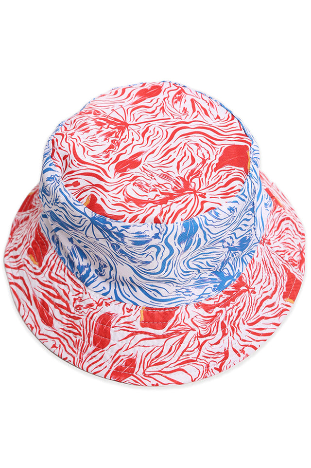 Blue Wavy Mixed Print Bucket Hat features an intricate pattern fusion that demonstrates superior craftsmanship. The durable construction provides optimal sun protection while maintaining breathability. Its structured yet comfortable fit ensures all-day wearability, while the distinctive wave patterns create visual depth and dimension. An essential accessory for the discerning customer seeking both functionality and aesthetic sophistication. 