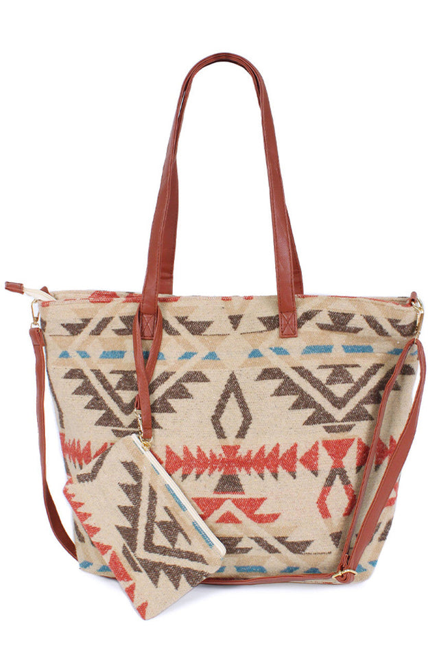 Western Weekend Tote Bag with Pouch combines spacious design with practical organization, making it ideal for weekend getaways or daily use. Crafted for durability, this tote offers ample room for essentials while the included pouch keeps smaller items secure and easily accessible. Its versatile style complements a range of outfits, providing both function and a refined western-inspired aesthetic. Perfect for those seeking a reliable and stylish carryall for short trips or everyday errands. 