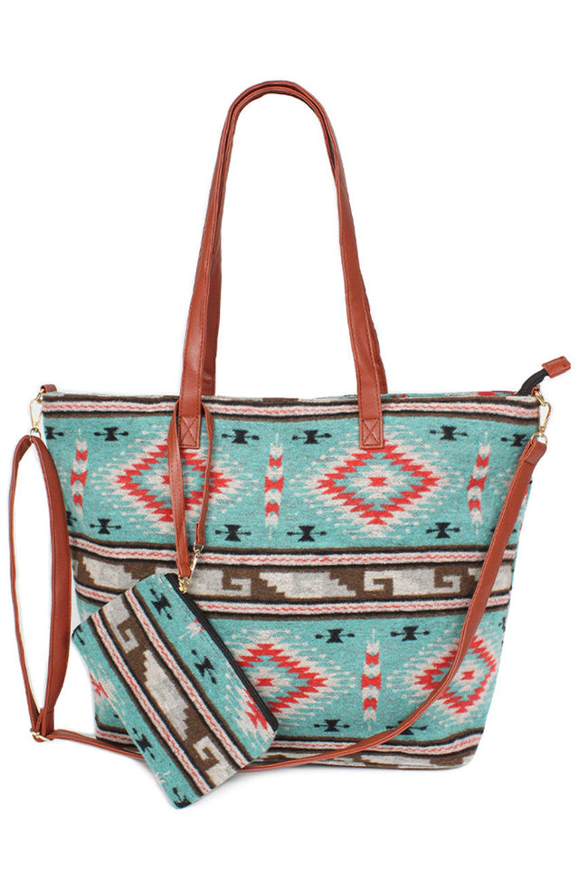 Western Weekend Tote Bag with Pouch combines spacious design with practical organization, making it ideal for short trips or daily use. Crafted for durability, this tote features a separate pouch to keep essentials secure and easily accessible. Its versatile style complements a range of outfits while providing ample room for your belongings, ensuring convenience without sacrificing sophistication. Perfect for those who value both function and fashion in their travel accessories. 