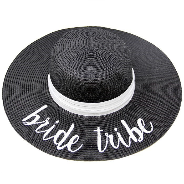 Bride Tribe Embroidery Straw Floppy Sun Hat, whether you’re basking under the sun at the beach, lounging by the pool or kicking back with friends at the lake, a great hat can keep you cool and comfortable even when the sun is high in the sky.  Great for Bachelorette Party, Getaways, Beach, Pool, Cruise;