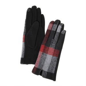 Soft Classic Black Plaid Smart Gloves Screen Touch Gloves Warm Winter Gloves, comfy & toasty design, gives your look a trendy tartan elegant feel finished with a hint of stretch for comfort & flexibility. Tech-friendly ideal for staying on the go with touchscreens, while keeping your fingers covered, swipe away! Perfect Gift