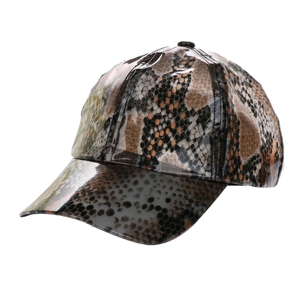 Brown Snake Skin Pattern Baseball Cap, show your trendy side with this chic animal print pattern baseball cap, have fun, look stylish. Great for covering up when having a bad hair day & still looking cool. Perfect for protecting you from the sun, rain, wind, snow, beach, pool, camping or any outdoor activities. 