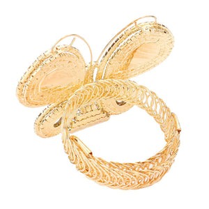 AB Gold Rhinestone Embellished Butterfly Evening Bracelet. These gorgeous butterfly themed rhinestone pieces will show your class in any special occasion. The elegance of these bracelet goes unmatched, great for wearing at a party! Perfect jewelry to enhance your look. Awesome gift for birthday, Anniversary, Valentine’s Day or any special occasion.