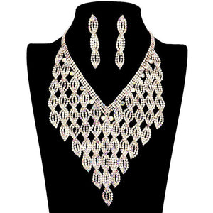 AB Gold Rhinestone Pave Statement Evening Necklace. Get ready with these rhinestone earrings, put on a pop of shine to complete your ensemble. Perfect for adding just the right amount of shimmer and a touch of class to special events. These classy earrings are perfect for Party, Wedding and Evening. Awesome gift for birthday, Anniversary, Valentine’s Day or any special occasion.