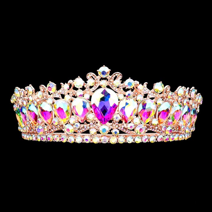 Teardrop Stone Accented Crown Tiara – Madeline Love