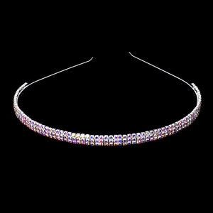 AB Silver 3 Rows crystal rhinestone headband, add a pop of color to any outfit! These headbands look great and keep your hair in place and you feel so comfy , you will be protected in the harshest of elements, Perfect for a wide range of sports, from yoga and hiking to running and cycling. Fabulous gift idea for your loved one or yourself.