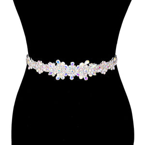 AB Silver Floral Sash Ribbon Bridal Wedding Belt Headband. A timeless selection, this sparkling rhinestone, Bridal Belt, Rhinestone Belt, Bridal Belt Sash, Wedding Belt is exceptionally elegant, adding an exquisite detail to your wedding dress or tie it on your hair for a glamorous to any outfit.