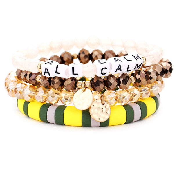 All Calm Natural Stone Bracelet brings an inspirational message. All Calm bracelets are reminder to take it easy, while adding a pop of color to your ensemble, while adding a touch of nature-inspired beauty. Perfect Birthday Gift, Anniversary Gift, Mother's Day Gift, Thank you Gift, Loved One Gift, Just Because Gift