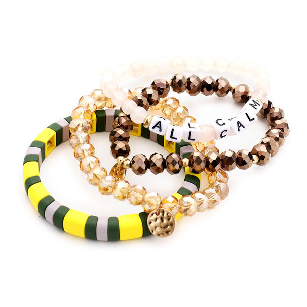 All Calm Natural Stone Bracelet brings an inspirational message. All Calm bracelets are reminder to take it easy, while adding a pop of color to your ensemble, while adding a touch of nature-inspired beauty. Perfect Birthday Gift, Anniversary Gift, Mother's Day Gift, Thank you Gift, Loved One Gift, Just Because Gift