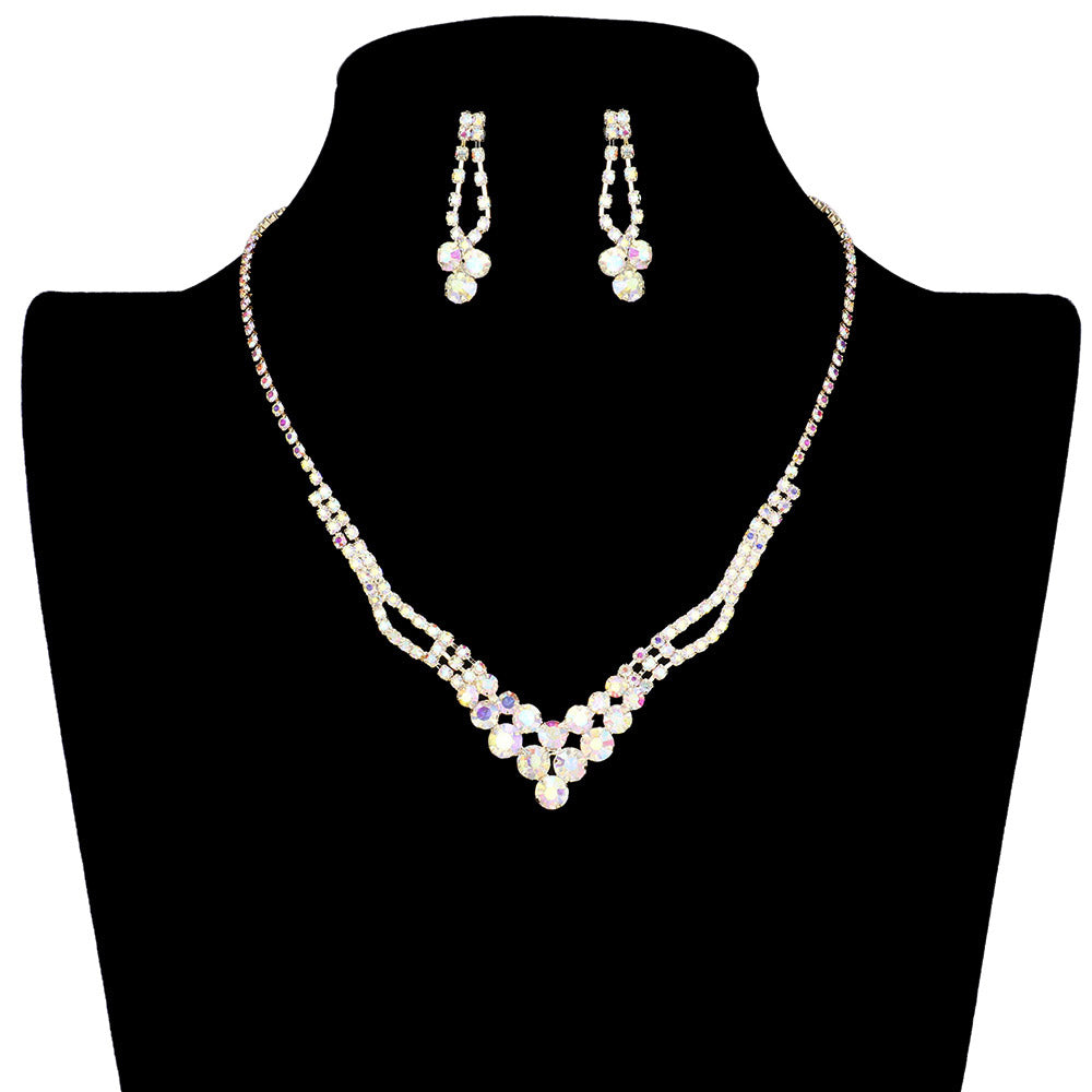Ab Gold Bubble Stone Accented Rhinestone Necklace, enhance your attire with these vibrant beautiful rhinestone necklaces to dress up or down your look. Look like the ultimate fashionista with these bubble stone necklaces! add something special to your outfit! It will be your new favorite accessory.