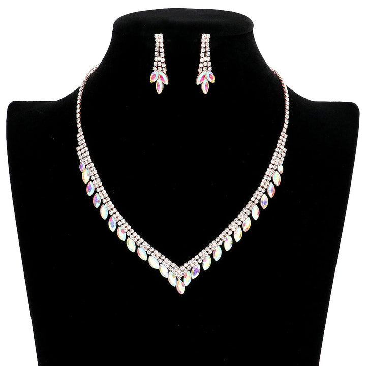 Ab Rose Gold Christal Rhinestone Pave Necklace, enhance your attire with these vibrant beautiful rhinestone pave necklaces to dress up or down your look. Look like the ultimate fashionista with this Christal rhinestone necklace! add something special to your outfit! It will be your new favorite accessory. 