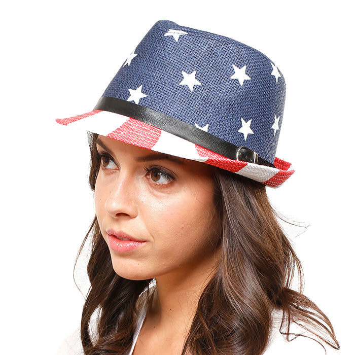 Red, White & Blue American Flag Fedora Hat, whether you’re basking under the summer sun at the beach, lounging by the pool, or kicking back with friends at the lake, a great hat can keep you cool & comfortable even when the sun is high in the sky. Protect your skin: Beach, Vacation, Pool, Stroll, Sun, Running Errands