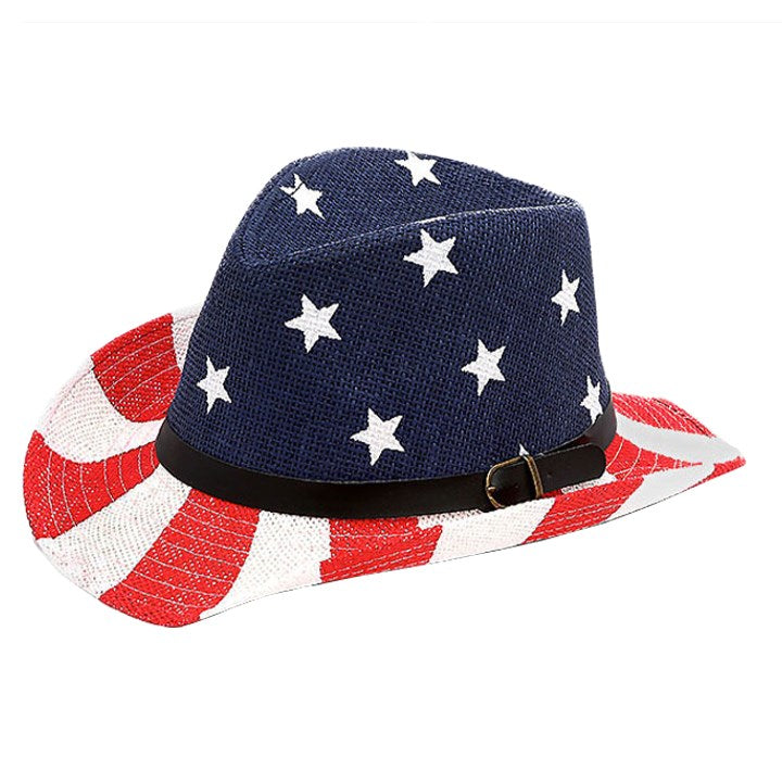 Red, White & Blue American Flag Cowboy Hat, whether you’re basking under the summer sun at the beach, lounging by the pool, or kicking back with friends at the lake, a great hat can keep you cool & comfortable even when the sun is high in the sky. Protect your skin: Beach, Vacation, Pool, Stroll, Sun, Running Errands