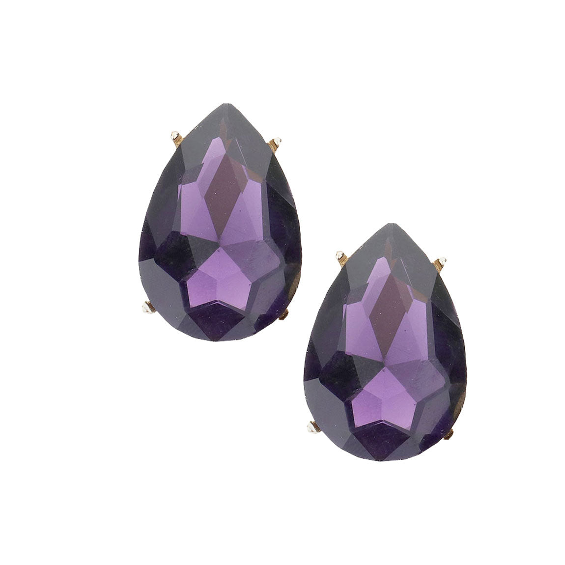 Amethyst Post Back Teardrop Stone Evening Earrings. Beautifully crafted design adds a gorgeous glow to any outfit. Jewelry that fits your lifestyle! Perfect Birthday Gift, Anniversary Gift, Mother's Day Gift, Anniversary Gift, Graduation Gift, Prom Jewelry, Just Because Gift, Thank you Gift.