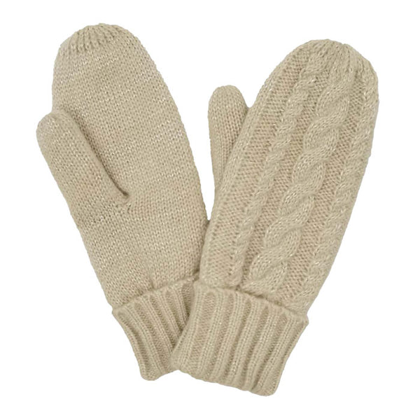 Beige Acrylic One Size Cable Knit Mitten Sherpa Lining Gloves, gives your look so much eye-catching texture with Lining embellishment, a cozy feel, very fashionable, attractive, cute looking in winter season. These warm gloves will allow you to use your electronic device with ease. Perfect Gift!