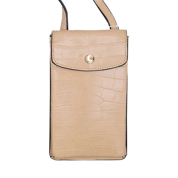 Beige Alligator Pattern Faux Leather Travel Neck Pouch Bag. Ideal for parties, events, holidays, pair these bags with any ensemble for a polished look. Versatile enough for using straight through the week, perfect for carrying around all-day. Great Birthday Gift, Anniversary Gift, Mother's Day Gift, Graduation Gift, Valentine's Day Gift.