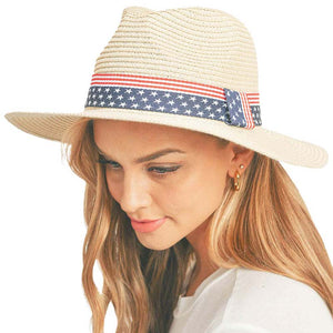 Beige American USA Flag Band Panama Straw Sun Hat, whether you’re basking under the summer sun at the beach, lounging by the pool, or kicking back with friends at the lake, a great hat can keep you cool and comfortable even when the sun is high in the sky.  Large, comfortable, and perfect for keeping the sun.