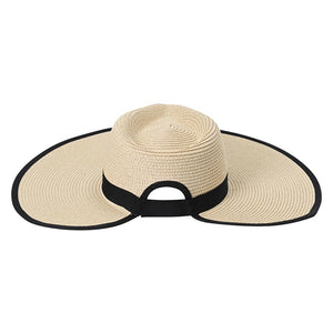 Beige Black Band Trimmed Straw Sun Hat, Show your trendy side with this Straw Sun hat. Have fun and look Stylish. Perfect gifts for weddings, Prom, birthdays, Mother’s Day, Christmas, anniversaries, holidays, Mardi Gras, Valentine’s Day, or any occasion. Due to this, all eyes are fixed on you. Which gives you peace of mind.