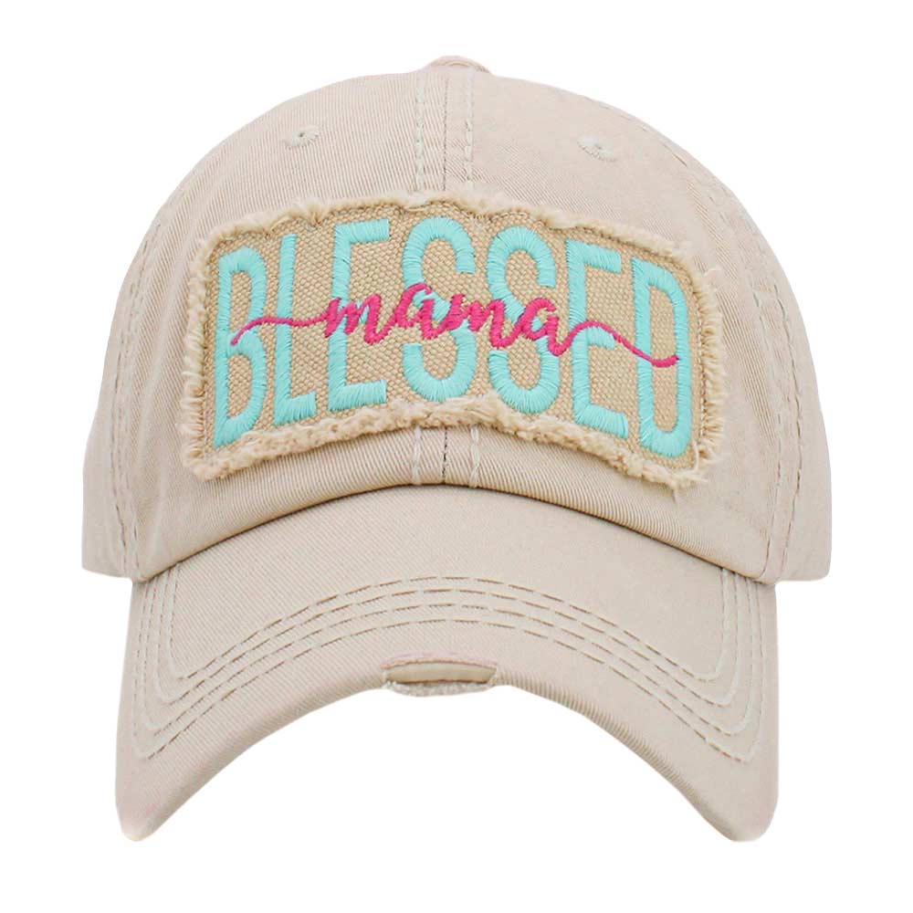 Beige Blessed Mama Message Vintage Baseball Cap, keeps your face from harmful ultraviolet rays and prevents sunburn in summer. This beautiful baseball cap is comfortable to wear for a long time in hot weather. Mama message baseball cap is great for outdoor activities or indoor wear. The vintage baseball cap is a good companion when you go shopping, fishing, beach travel, camping, or hiking. 