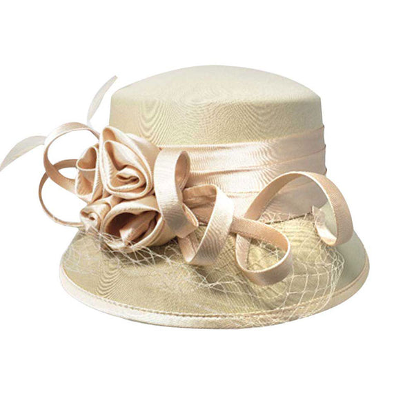 Beige Bow Accented Dressy Hat, Fashionable big bow dressy hat for ladies Fall and Winter outdoor events. Elegant and charming designed, a hat will make you keep your back straight, feel confident and be admirable, especially when the hat is not just fashionable, but when it totally fits your personal style! Perfect fashion hat for wedding, photoshoot, fashion show, play, bridal party, tea party and others.