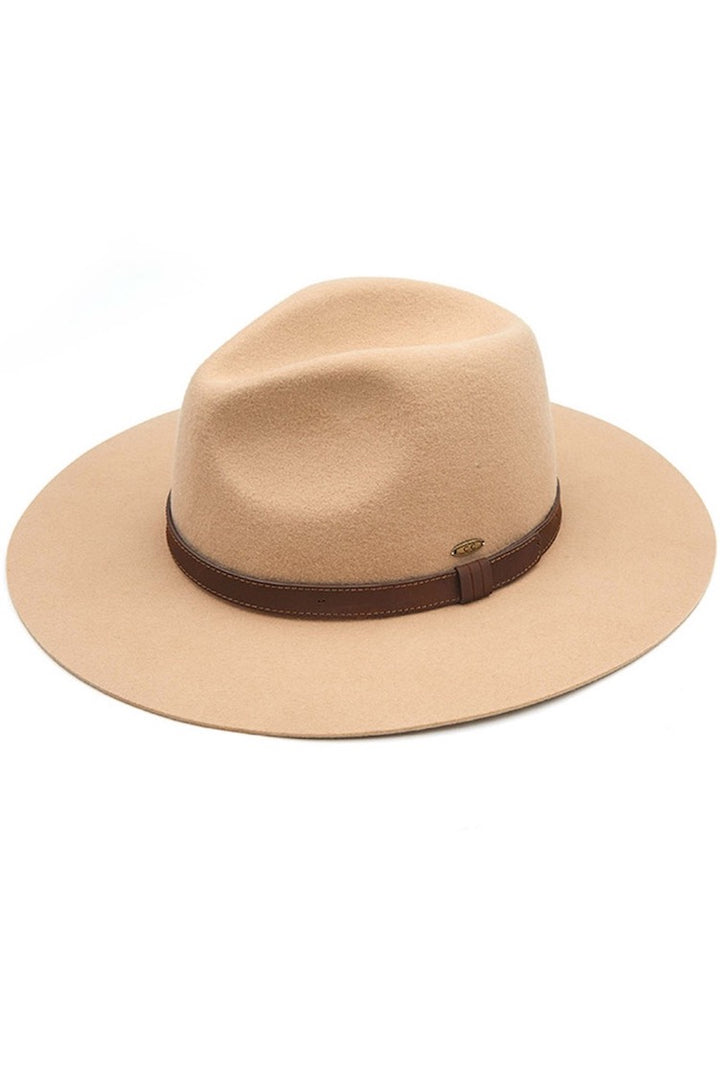 Beige C.C Wool Felt Detailed Panama Summer Sun Hat With Strap Banded Trim; Unique, timeless & classic Summer Sun Fedora Hat has a ribbon band trim material accent. Trendy Birthday, Holiday Gift, Christmas Gift, Regalo de Navided, Bad hair days, casual everyday wear, Anniversary Gift, Fall Outfit, Cool Fashion Fedora, Valentine's Day Gift