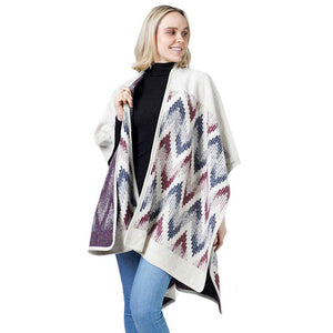 Beige Chevron Pattern Cape, on trend & fabulous, a luxe addition to any weather ensemble. The perfect accessory, luxurious, trendy, super soft chic capelet, keeps you very comfortable. You can throw it on over so many pieces elevating any casual outfit! Perfect Gift for Wife, Mom, Birthday, Holiday, Anniversary, Fun Night Out.