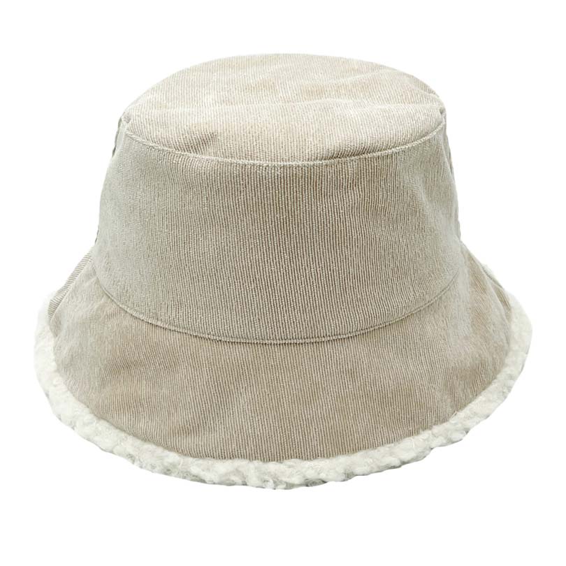 Beige Corduroy Sherpa Bucket Hat, is nicely designed and a great addition to your attire that will amp up your outlook to a greater extent. Before running out the door into the cool air, you’ll want to reach for this toasty beanie to keep you incredibly warm. Accessorize the fun way with this solid knit bucket hat. It's the autumnal touch you need to finish your outfit in style. Awesome winter gift accessory! 