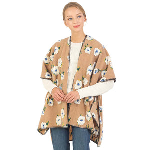 Beige Floral Pattern Wool Blended Winter Kimono, is the ultimate choice to show your trendy side off and make your outlook more beautiful. The floral pattern kimono is designed beautifully to enrich your attire. Lightweight and Breathable Fabric. Comfortable to Wear and very easy to put on and off. Suitable for Weekend, Work, Holiday, Beach, Party, Club, Night, Evening, Date, Casual and Other Occasions in Spring, Summer, and Autumn. Perfect Gift for Wife, Mom, Birthday, Holiday, Anniversary, Fun Night Out.