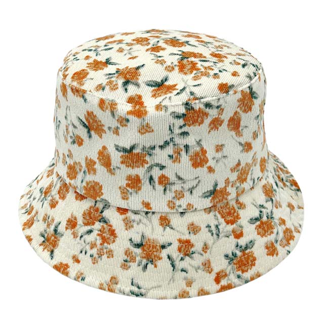 Beige Floral Printed Corduroy Bucket Hat, is a beautiful addition to your attire that will amp up your outlook to a greater extent. Before running out the door into the cool air, you’ll want to reach for this toasty beanie to keep you incredibly warm. Accessorize the fun way with this solid knit bucket hat. It's the autumnal touch you need to finish your outfit in style. Awesome winter gift accessory!