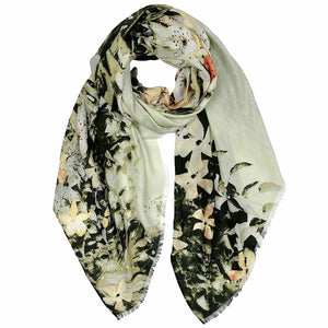 Beige Flower Printed Oblong Scarf, this timeless flower-printed oblong scarf is soft, lightweight, and breathable fabric, close to the skin, and comfortable to wear. Sophisticated, flattering, and cozy. look perfectly breezy and laid-back as you head to the beach. A fashionable eye-catcher will quickly become one of your favorite accessories.