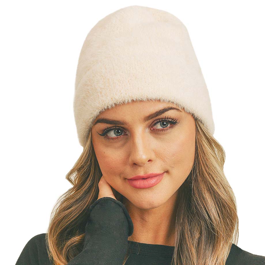 Beige Fuzzy Solid Beanie Hat, wear it with any outfit before running out of the door into the cool air to keep yourself warm and toasty and absolutely unique. You’ll want to reach for this toasty beanie to stay trendy on any occasion at any place. Accessorize the fun way with this fuzzy solid Beanie Hat. It's an awesome winter gift accessory for Birthdays, Christmas, Stocking stuffers, holidays, anniversaries, and Valentine's Day to friends, family, and loved ones. Happy winter!