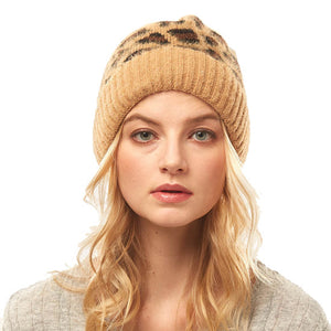 Beige Leopard Pattern Hat Beige Leopard Beanie Hat Leopard Winter Hat grab this toasty hat to keep you incredibly warm when running out the door. Accessorize with this cat ear hat, it's the autumnal touch finish your outfit. Best Gift Birthday, Christmas, Anniversary, Valentine's Day, Wife, Mom, Sister