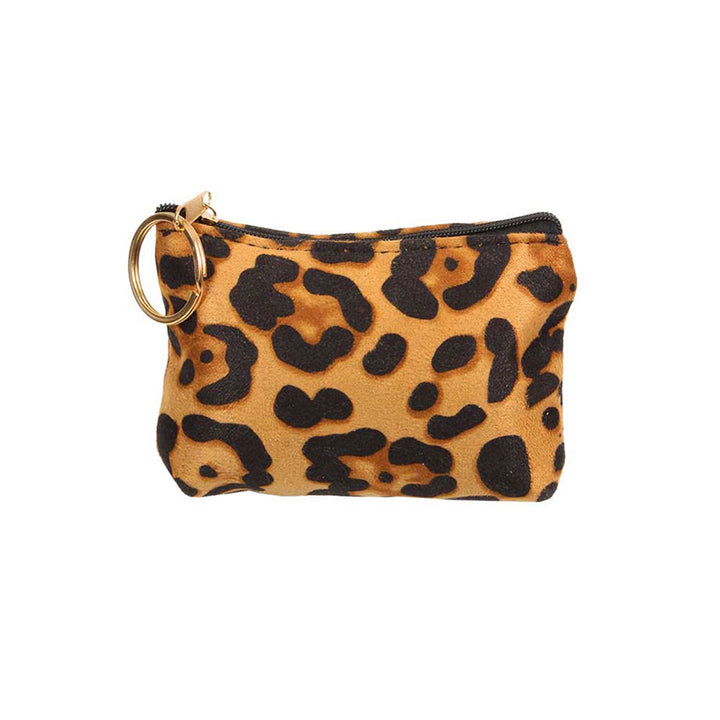 Beige Leopard Print Coin Card Purse. Perfect for makeup, money, credit cards, keys or coins, comes with a wristlet for easy carrying, light and simple. Put it in your bag and find it quickly with it's bright colors. Great for running small errands while keeping your hands free. This fashionable leopard bag will be your new favorite accessory. Perfect Birthday Gift, Mother's Day Gift, Graduation Gift or any other events.