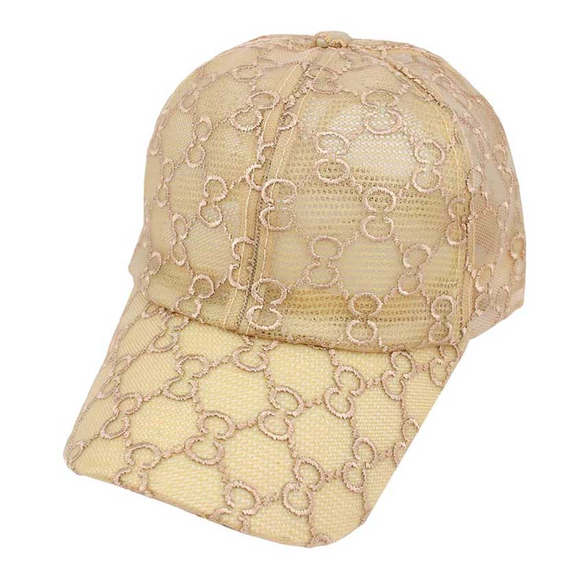 Beige Luxury Patterned Mesh Baseball Cap, show your trendy side with this chic Luxury pattern baseball cap Make You More Attractive And Charming Among The Crowd. Have fun and look Stylish. Great for covering up when you are having a bad hair day and still looking cool. Perfect for protecting you from the sun, rain, wind, snow on outdoor activities and You Protect Your Skin From Harmful Uv Rays And Keep Your Hair Away From Your Face And Eyes.