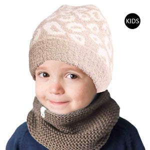 Beige Patterned Kids Beanie Winter Hat; reach for this classic toasty hat to keep you nice and warm in the chilly winter weather, the wintry touch finish to your outfit. Perfect Gift Birthday, Christmas, Holiday, Anniversary, Stocking Stuffer, Secret Santa, Valentine's Day, Loved One, BFF