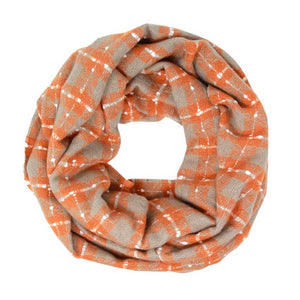 Beige Plaid Check Infinity Super Soft Scarf, is a beautiful addition to your attire. The attractive plaid pattern makes this scarf awesome to amp up your beauty to a greater extent. It perfectly adds luxe and class to your ensemble. Absolutely amplifies the glamour with a plush material that feels amazing snuggled up against your cheeks. It's a versatile choice and can be worn in many ways with any outfit. A beautiful gift for your Wife, Mom, and your beloved ones