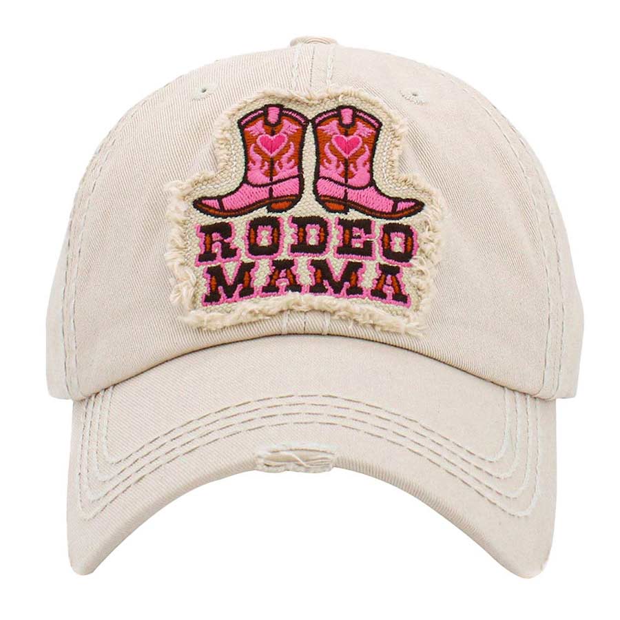 Beige Rodeo Mama Message Western Boots Vintage Baseball Cap, is a fun, cool & Message, Mother, Shoes, Western-themed cap that gives you a different yet beautiful look to amp up your confidence. Show your love for Mama with this beautiful Vintage Baseball Cap. An excellent gift for your mom on her any meaningful occasion.