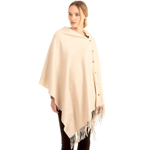 Beige Soft Feel Texture Solid Cape Scarf, ensure your upper body stays perfectly toasty when the temperatures drop. The perfect accessory, luxurious, trendy, super soft chic capelet, keeps you warm and toasty. Lightweight cape so you can throw it on over so many pieces elevating any casual outfit! Perfect Gift for Wife, Mom, Birthday, Holiday, Christmas, Anniversary, Fun Night Out or any special occasion.