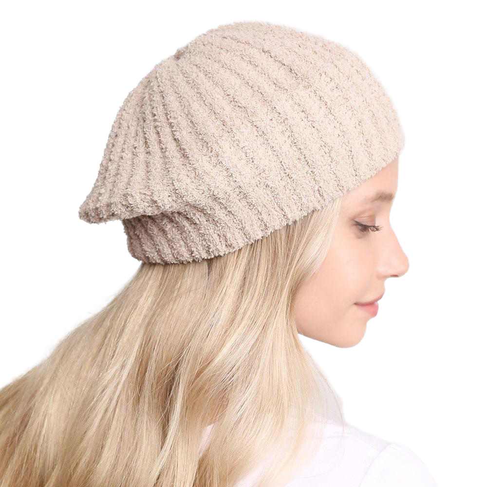 Women Solid Color Soft Ribbed Beret Hat, Solid Beret Stylish Hat; this hat works well to keep rain off the head, out of the eyes, and also the back of the neck. Wear it to lend a modern liveliness above a raincoat on trans-seasonal days in the city. Perfect Gift for that fashion-forward friend