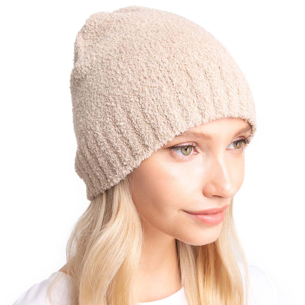 Beige Solid Knit Beanie Hat, wear this beautiful beanie hat with any ensemble for the perfect finish before running out the door into the cool air. The hat is made in a unique style and it's richly warm and comfortable for winter and cold days. It perfectly meets your chosen goal. An awesome winter gift accessory for Birthday, Christmas, Stocking Stuffer, Secret Santa, Holiday, Anniversary, Valentine's Day, etc.