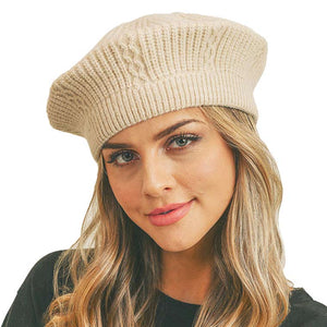 Beige Solid Knit Beret Hat, is made with care and love from very soft and warm yarn that keeps you warm and toasty on cold days and on winter days out. An awesome winter gift accessory! Wear this hat to keep yourself warm in a stylish way at any place any time. The perfect gift for Birthdays, Christmas, Stocking stuffers, holidays, anniversaries, and Valentine's Day, to friends, family, and loved ones. Enjoy the winter with this fashionable Beret Hat.