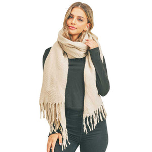 Beige Solid Pleated Scarf, delicate, warm, on trend & fabulous, a luxe addition to any cold-weather ensemble. This Solid Pleated scarf combines great fall style with comfort and warmth. It's a a perfect weight can be worn to complement your outfit, or with your favorite fall jacket. Great for daily wear in the cold winter to protect you against chill, classic infinity style scarf & amps up the glamour with plush material that feels amazing snuggled up against your cheeks.