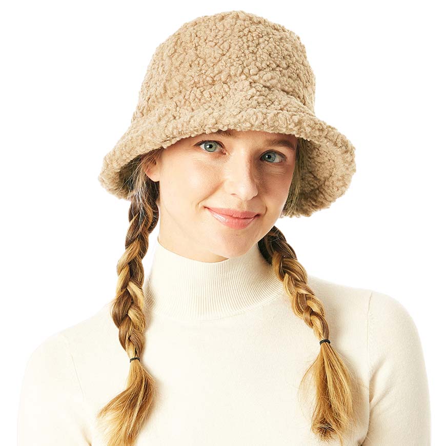 Beige Teddy Bear Bucket Hat, show your trendy side with this cute Teddy Bear Bucket Hat. Adds a great accent to your wardrobe. This elegant, timeless & classic Bucket Hat is fashionable & perfectly fits with any outfit. Perfect for a bad hair day, or simply casual everyday wear.  Accessorize the fun way with this beautiful bucket hat. It's the autumnal touch you need to finish your outfit in style.