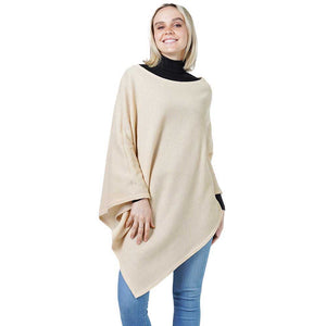 Beige Textured Jersey Poncho, Trendy, classy and sophisticated, Trendy soft natural Textured poncho wrap is perfect for every day wear. Wear it with jeans or evening dress, versatile and stylish. Great travel accessory or everyday use, lightweight, warm and cozy. You can throw it on over so many pieces elevating any casual outfit! Perfect Gift for Wife, Mom, Birthday, Holiday, Christmas, Anniversary, Fun Night Out.