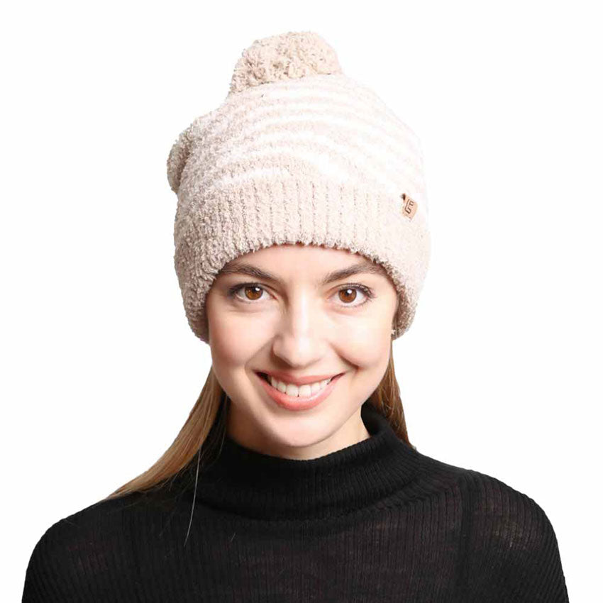 Black Zebra Lined Pom Pom Beanie. These awesome trendy women’s Beanie With Faux Fur Pom are Warm, durable and comfortable. This will be your go-to beanie this fall and winter season. These zebra themed beannie has classic style that allows you to enhance your outfit, no matter your wardrobe. Accessorize the fun way with this faux fur pom pom hat, Awesome winter gift accessory! Perfect Gift Birthday, Christmas, Stocking Stuffer, Secret Santa, Holiday, Anniversary, Valentine's Day, Loved One.