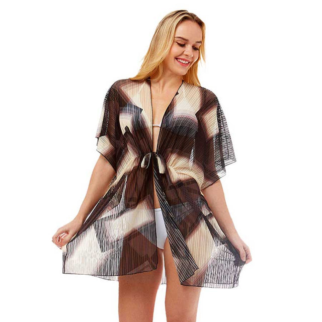 Black Abstract Square Pattern Cover Up Poncho, These Poncho feature an Abstract Square Pattern printed design easy to pair with so many tops. Lightweight and Breathable Fabric, sophisticated, flattering, Comfortable to Wear. look perfectly breezy and laid-back as you head to the beach. A fashionable eye-catcher will quickly become one of your favorite accessories.