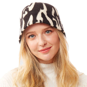 Black Animal Patterned Soft Fabric Bucket Hat. Show your trendy side with this chic animal print hat. Have fun and look Stylish. Great for covering up when you are having a bad hair day, perfect for protecting you from the sun, rain, wind, snow, beach, pool, camping or any outdoor activities.