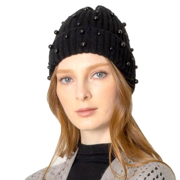 Black Beautiful Pearl Beanie Hat, you’ll want to reach for this toasty beanie to keep you incredibly warm and show your trendy choice off. Whenever you wear this beanie hat, you'll look like the ultimate fashionista with the royal look of accented pearl theme. Accessorize the fun way with this pom hat which gives you the autumnal touch needed to finish your outfit in style. Beautiful winter gift accessory and Perfect Gift for Birthdays, Christmas, holidays, anniversaries, Valentine’s Day, etc. 