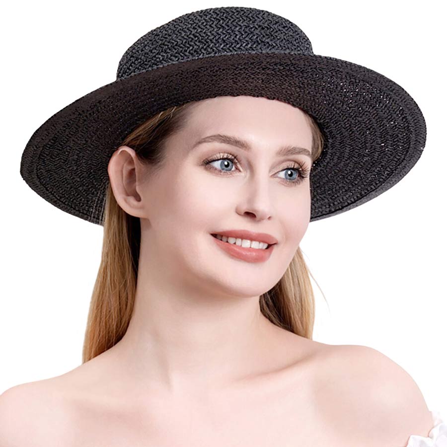 Black Band Straw Sun Hat – Madeline Love display picture 2